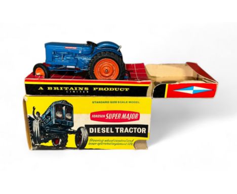 Britains Ford Super Major 5000 Diesel Tractor No. 9527, generally excellent in excellent to good plus slide-out presentation 
