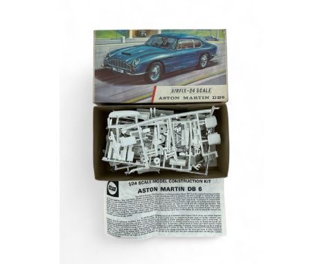 Airfix 1/24th scale Aston Martin DB6 No. 642, unmade and unpainted plastic model kit, mainly on sprue, including instructions