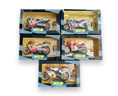 IXO Altaya 1/12th scale motorbike collection, generally excellent in good or better window boxes, with 1977 Suzuki RG500 Shee
