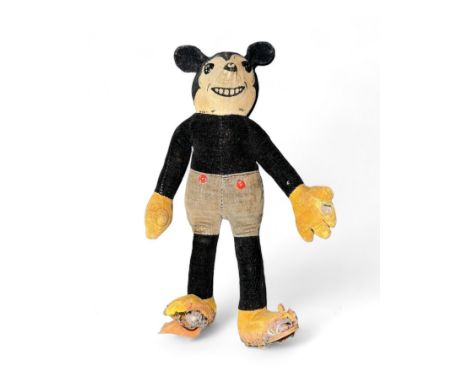 Deans Rag Book 1930s onwards Mickey Mouse Reg. No. 7508, generally good (wear to eyes, paws and feet), blue shorts with red b
