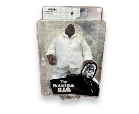 Mezco 2006 Notorious B.I.G beige suit No. 33400, approx. H22cm/9" figure, generally excellent in good plus to good plastic cl