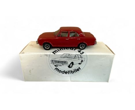 Minicar 43 (by Pathfinder Models) 1/43rd scale 1970 Ford Cortina Mk.II 1600E LHD red with cream interior, limited edition 156