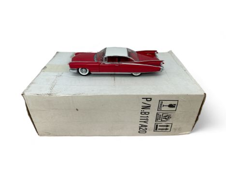 Franklin Mint 1/24th scale 1959 Cadillac Seville red with white roof No. B11YA20, generally excellent in good card outer box 