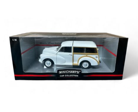 Minichamps 1/18th scale Morris Minor Traveller white No. 150137010, generally excellent in good plus box including polystyren