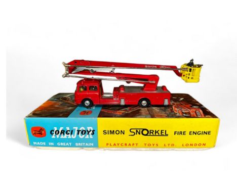 Corgi Bedford Simon Snorkel No. 1127, generally excellent in excellent lift-off lid box and polystyrene tray, with standing F