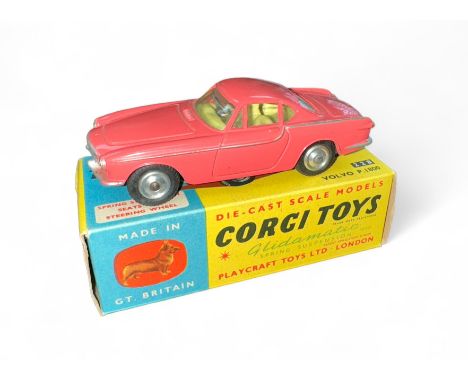 Corgi Volvo P.1800 No. 228, generally excellent in excellent to good plus box with folded leaflet, salmon pink, jeweled headl