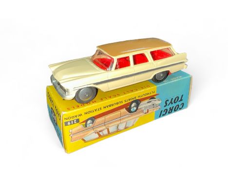 Corgi Plymouth Plymouth Sports Suburban Station Wagon No. 219, generally excellent in good plus box (pencil marking 540 to on