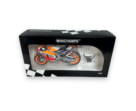 Minichamps 1/12th scale Honda RC213V 2017 M Marquez No. 122 171193, generally excellent in excellent window box including inn