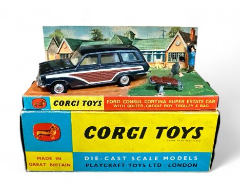 Corgi Ford Consul Cortina No. 491, metallic grey, generally excellent in good No. 440 box (pencil marking 8/ to one side, sma