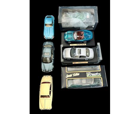 Maisto 1/18th scale Jaguar collection, generally excellent to good plus in good or better boxes or plastic cases (where prese