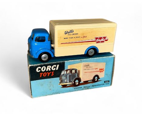 Corgi Commer Wall’s Refrigeration lorry No. 453, generally excellent in good plus box (small tear and Sellotape repair to ins