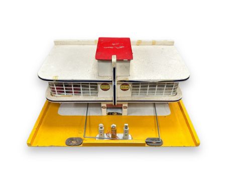 Gee Bee Toys toy garage with showroom, lift, forecourt with petrol pumps (3), removable sliding back (currently Sellotaped in