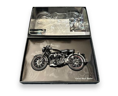 Minichamps 1/12th scale 1950 Vincent Black Shadow No. 122 134500 (Classic Bike series No. 31), generally excellent in excelle