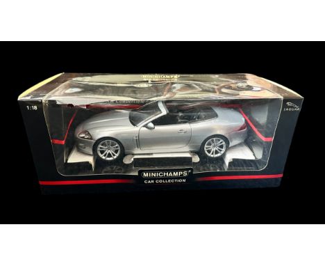 Minichamps 1/18th scale Jaguar XK Convertible Silver No. 150130531, generally excellent in good fair box (small cellophane sp