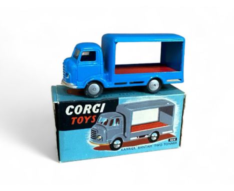 Corgi Karrier Bantam No. 455, mid blue and red deck, generally excellent in good plus (pencil marking 5/- to one end, light c