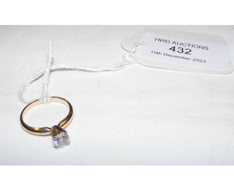 A diamond solitaire ring (approx. 0.5 carat)
