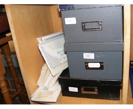 Four boxes containing PHQ cards, First Day Covers relating to Channel Islands and Eire