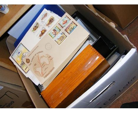 Channel Islands GB First Day Covers in various boxes and albums 