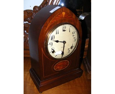An Edwardian lancet shaped mantel clock by Gilbert - 34cm high 