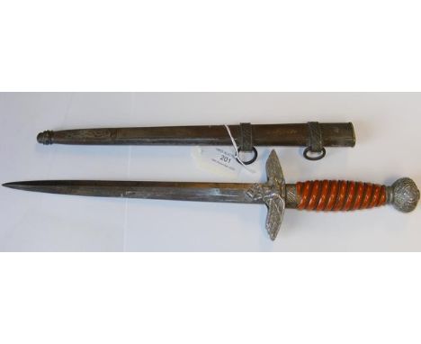 A Second World War Luftwaffe dagger with scabbard - Solingen - 42cm long  CONDITION REPORT Condition disclaimerOur team of tr