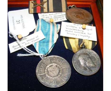 First World War Bavarian Medal of Honour - together with others 