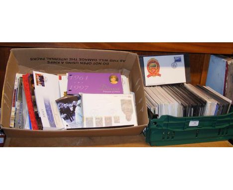 Two boxes of Isle of Man First Day Covers and Presentation Packs, etc. 