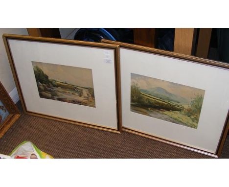 R MACDONALD ROSS - a pair of watercolours - countryside landscapes 