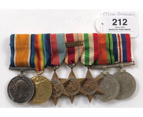 London Yeomanry Machine Gun Corps WW1 / WW2 Officer Medal Group of Seven  This group is attributed to Major Harry Poulter who