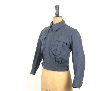 WW2 1943 RAF Womens Auxiliary Air Force WAAF Battledress Blouse Tunic Uniform.  This example retains the 1943 size 4 issue la