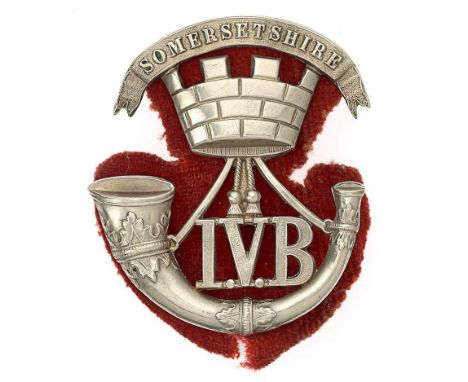 1st (Bath) VB Somerset Light Infantry band music pouch badge circa 1882-1908.  Good scarce large die-stamped white metal SOME