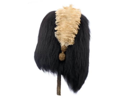 Scottish Cavalry. Royal Scots Greys Bearskin.  A good pre-war example similar to the design worn by Foot Guard regiments, to 