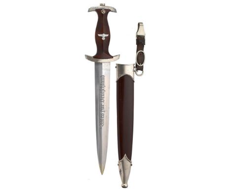 German Third Reich SA Stormtrooper dagger by E. &amp; F. Horster, Solingen   A good clean example with nickel plated mounts, 