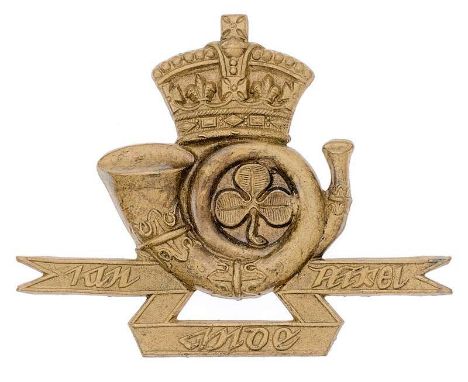 Irish Westmeath Rifles Militia Victorian glengarry badge circa 1874-81.  Good scarce die-stamped brass (originally blackened)