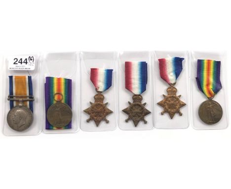 6 x  1/56 Rifles Frontier Force WW1 Campaign Medals.   British War Medal and Victory Medal Pair 1126 BUGLER MOHD KHAN 1-56 RF