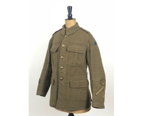 WW1 Suffolk Regiment Other Ranks 1902 Pattern Tunic. A good and rare example of the Great War pattern tunic, tailored with tw