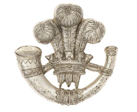 Irish Longford Light Infantry Militia Victorian glengarry badge circa 1874-81.  Good scarce finely die-stamped silvered Princ