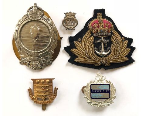 Royal Navy Mine Clearance Sleeve Badge and others.  Royal Navy Mine Clearance Sleeve Badge ... WW1 Army Ordnance Corps Cap Ba