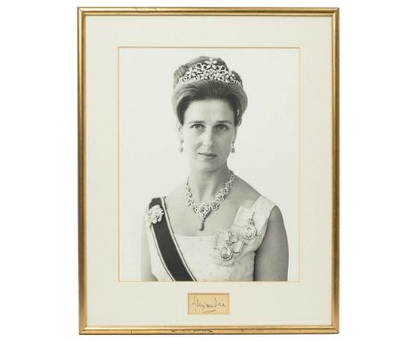 Princess Alexandra, The Honourable Lady Ogilvy Signed Photograph. An official black and white photographic portrait of Prince