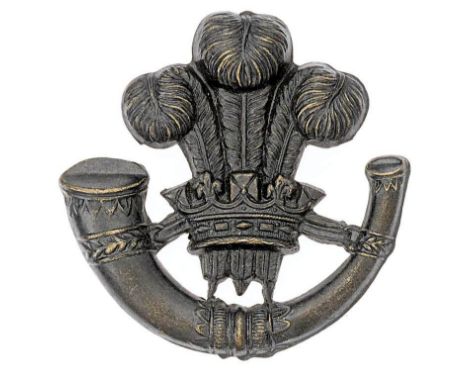 Irish Longford Light Infantry Militia Victorian glengarry badge circa 1874-81.  Good scarce finely die-stamped blackened bras