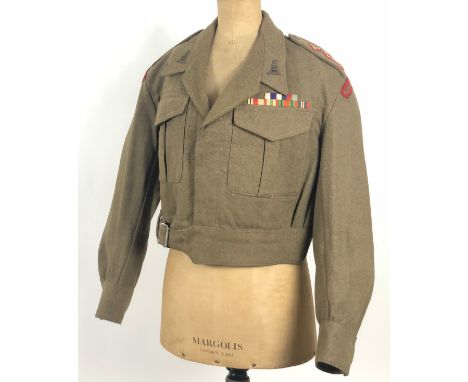 WW2 Royal Pioneer Corps Military Cross Winners Battledress Blouse Uniform Tunic. This example with a 1942 size 15 issue label