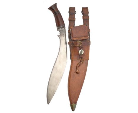 WW1 8th Gurkha Rifles Military Issue Kukri A good example with single edged blade of typical form. Narrow rear fuller. The fo