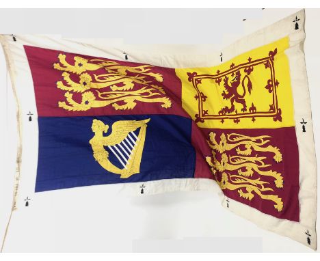 British Royal Standard Flag of Other Members of the Royal Family. A rare original large official made flag of cotton bunting 