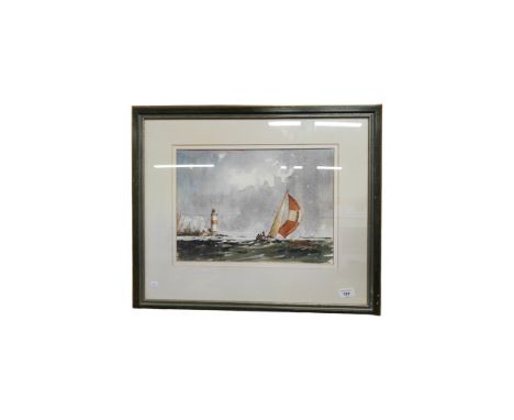 SIGNED WATERCOLOUR - SEASCAPE 