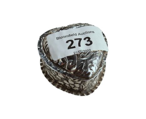 VICTORIAN SILVER HEART SHAPED BOX 