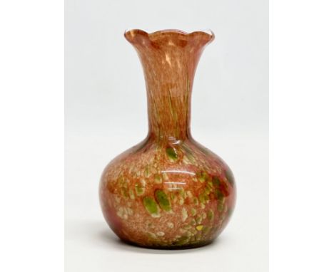2 pieces of art glass. A small signed Scottish art glass vase by Caithness, with signature. A Maltese art glass vase by Mtarf