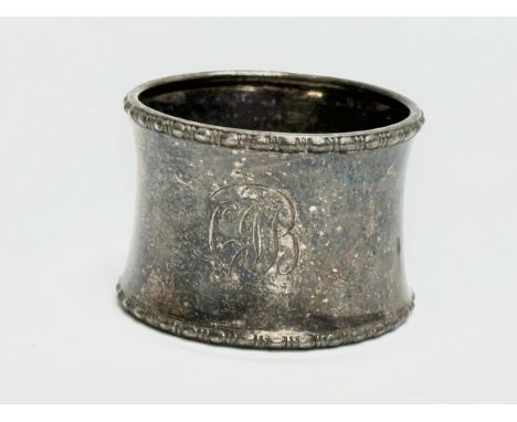A silver napkin ring. Birmingham. 20.46 grams.