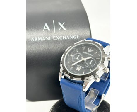 An Emporio Armani 8186 watch with case