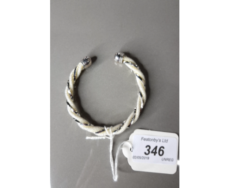 SILVER TORQUE BANGLE 22.9G