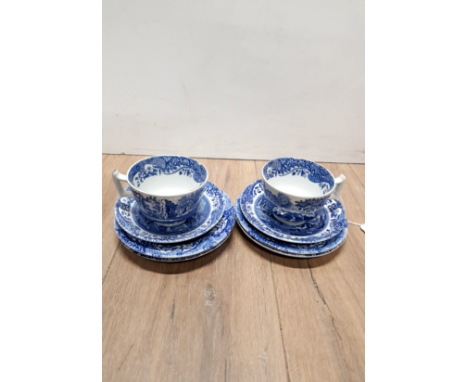 TWENTY SEVEN PIECES OF SPODE BLUE AND WHITE TEA CHINA