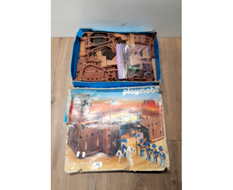 A BOXED VINTAGE PLAYMOBIL FORT BRAVO SET